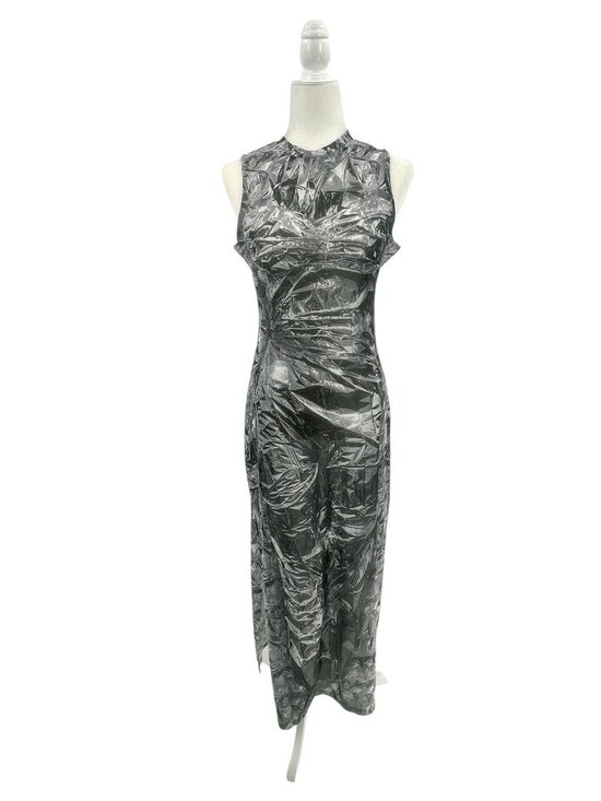 Afends Dresses & Skirts - AFENDS Women's Silver Lining Sleeveless Sheer Mesh Maxi Dress NEW Medium
